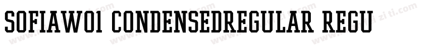 SofiaW01 CondensedRegular Regular字体转换